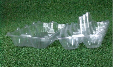 PVC Clear Plastic Egg Cartons , Transparent 8 Cavities egg holder tray