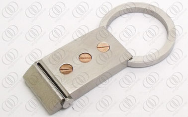 Rose Gold Screws Accents Stainless Steel Key Holder Keychain For Men