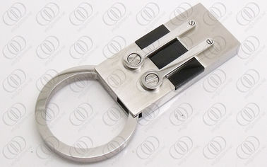 Screws Stainless Steel Keychain PVD IP Black and Silver Shiny