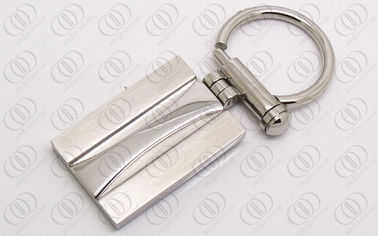 Polished Tones Stainless Steel Keychain Holder With Screw Structure , engravable keychains