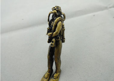 Metal Full Relief Key Chain, Pewter Promotional Keychain with Antique Gold Plating
