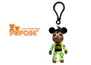 Eco-friendly 3 Inches POPOBE Bear Keychain White Singer Bag Accessories