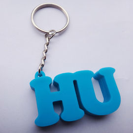 Alphabet Shaped Soft PVC Keychain For Festival Logo Engraving