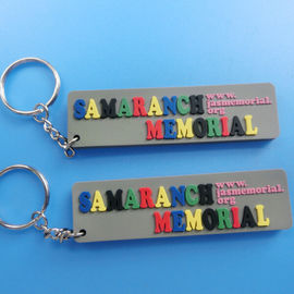 Alphabet Shaped Soft PVC Keychain For Festival Logo Engraving