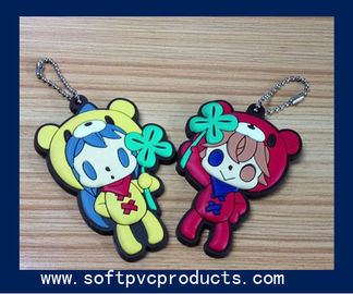 Cute Doll Personalized Custom Key Chains / Plastic Keychains / Silicone Keyring with Logo