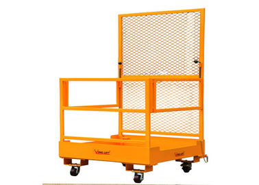 Steel Forklift Truck Attachments With Load Capacity 300kg / Forklift Work Platform
