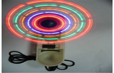 Charming 110MM LED Flashing Fan For Business Gifts / LED Light With Fan