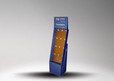 Glossy Varnishing Cardboard Floor Displays / Hook Display Rack