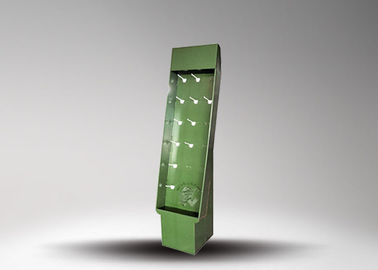 Glossy Varnishing Cardboard Floor Displays / Hook Display Rack