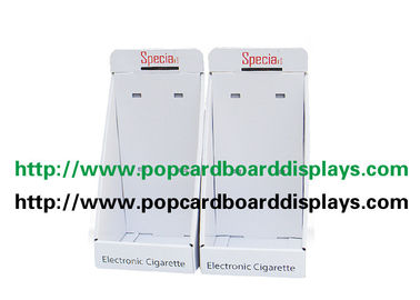 Advertising E-Cigarette Cardboard Counter Displays With Peg Hooks