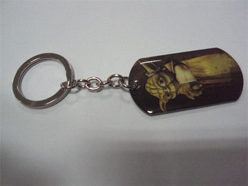 Exquisite poly resin key tag holder, branded key chain with Poly resin charms, MOQ300pcs,