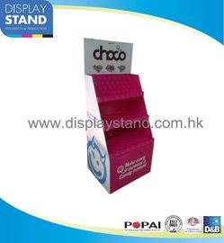 Point of Purchase Floor Dumpbin Cardboard Floor Display Stands For Candies