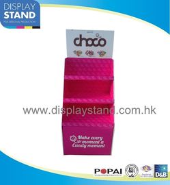Point of Purchase Floor Dumpbin Cardboard Floor Display Stands For Candies
