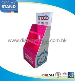 Point of Purchase Floor Dumpbin Cardboard Floor Display Stands For Candies