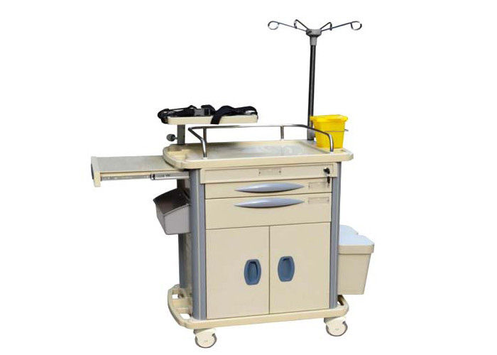 CE Approved ABS Plastic Medical Trolley Emergency Cart Hospital Trolley (ALS-MT115B)