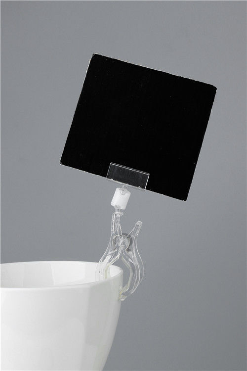 POP Clip Clear Plastic Card Holder In Store , Retail Shop Display Systems