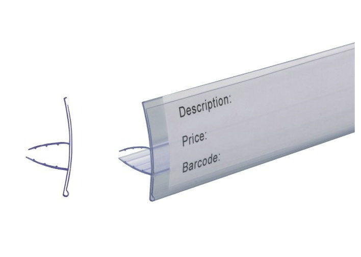 Price tag, Clear Plastic Label Holder for Supermarket, shop, department store retail Channel Strip Label Holders 31243