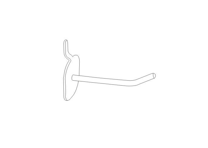 Store hanging steel wire pegboard Retail Display Hooks with chrome / zinc / nickel plate 31146,31147,31148,31149