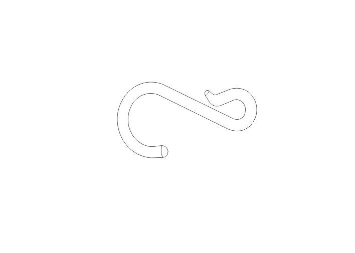 PP plastic supermarket hanging products open S Retail Display Hooks 31103