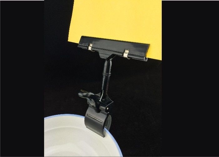 ABS POP Promotion Price Tag Holder Clip , Thumb Shape Plastic Shelving Clips