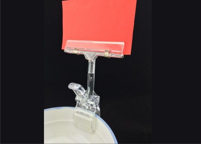 POP Clear Plastic Price Tag Holder Clip ABS Custmized Color for Goods Exhibitions