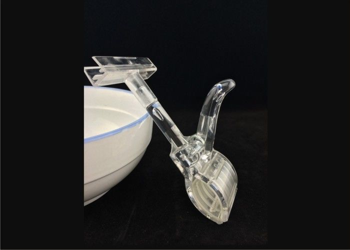 Flexible Plastic Price Tag Holder Clip , ABS Transparent Pop Sign Holder