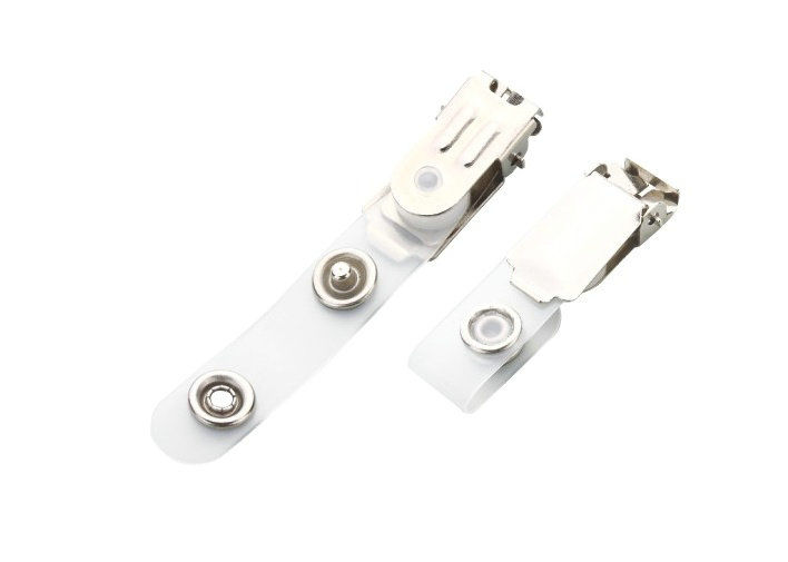 meeting, company and school Metal popper Flip top silver name Badge Holder Clip 30280