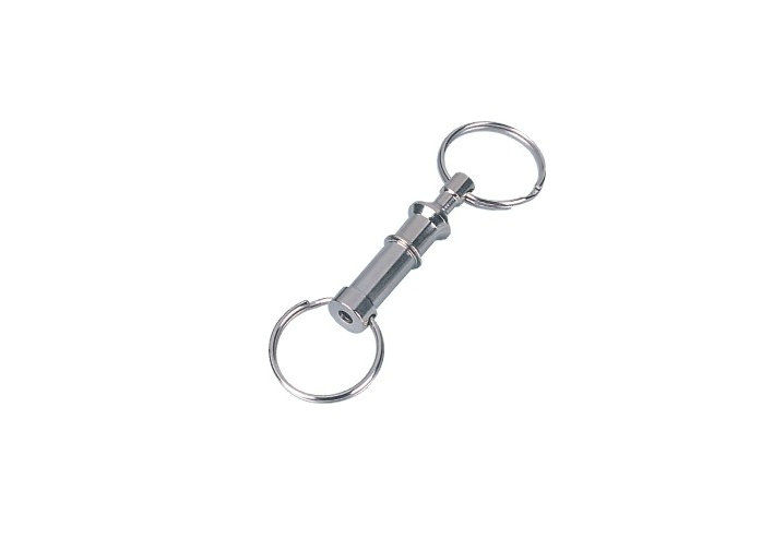 Double pull, Push apart key ring, steel wire Promotional Keychains 30598