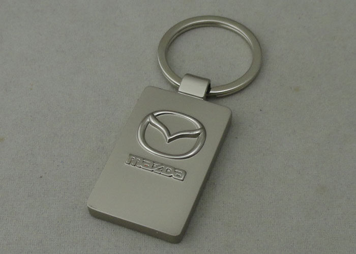 3D Zinc Alloy Keychain Misty Silver Plating For Car Key Chains