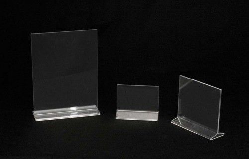 acrylic sign holder with brochure pocket