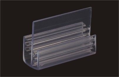 Transparent PVC Shelf Label Holders For Retail Display , Easy To Install