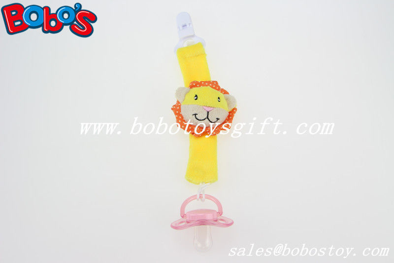 Plush Yellow Lion Infant Toys Baby Pacifier Clip Soother Holder For Baby