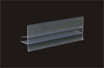 Clear Extruded Plastic Label Holder / shelf label holders self adhesive