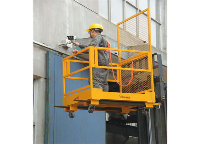Steel Forklift Truck Attachments With Load Capacity 300kg / Forklift Work Platform