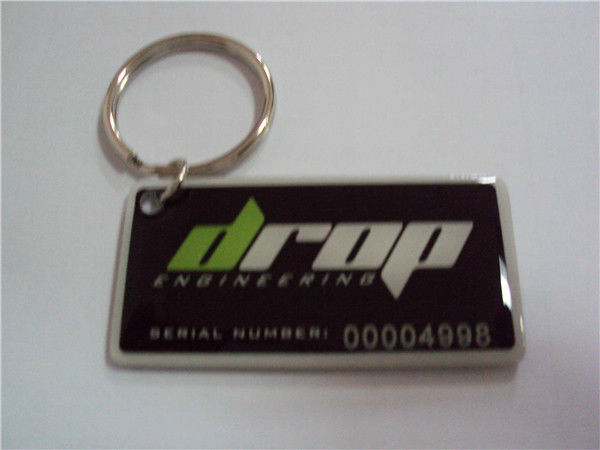 Exquisite poly resin key tag holder, branded key chain with Poly resin charms, MOQ300pcs,