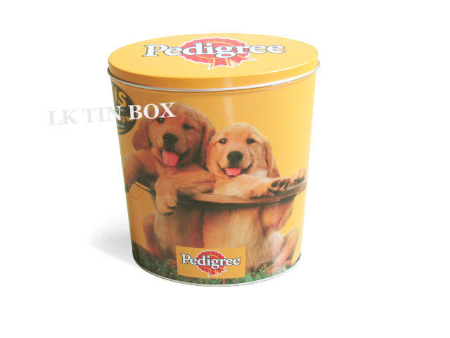 Print Pet Dog Food Tin Box With Embossing , Gift Tin Can LFGB