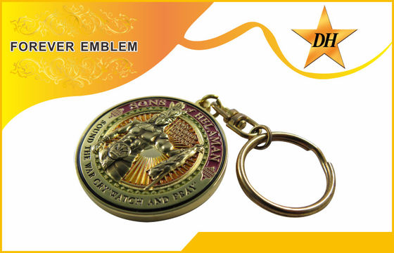 Antique Plating Metal Promotional Key Chains For Souvenir Gift